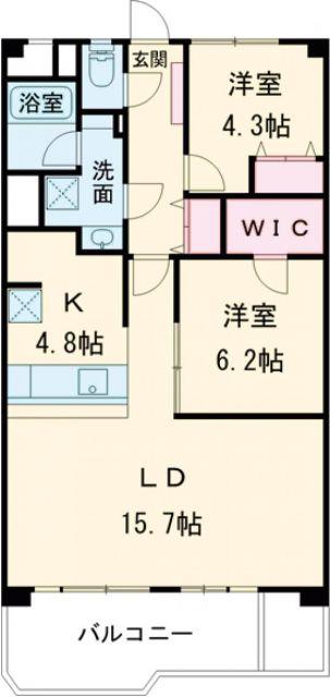 JR青梅線 羽村駅 徒歩19分 11階建 築52年(2LDK/10階)の間取り写真