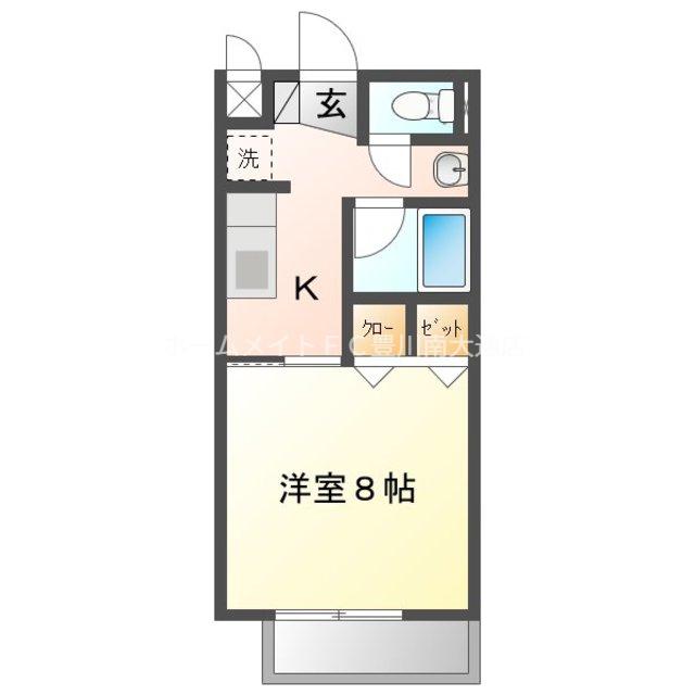 SURPLUSONE栞(1K/1階)の間取り写真