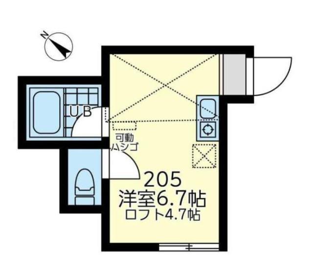 ユナイト生麦ピンクパンサー(ワンルーム/2階)の間取り写真