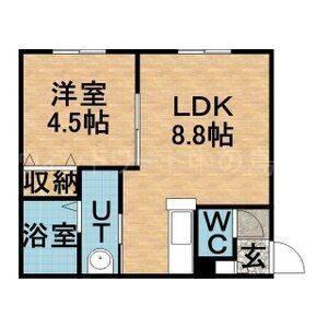 BACHICOI2(1LDK/3階)の間取り写真