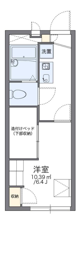 レオパレススカイヒルズ(1K/2階)の間取り写真