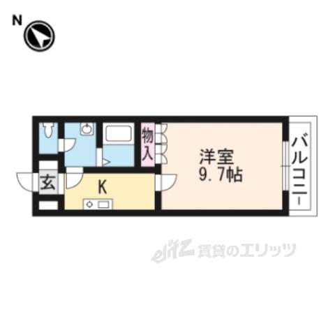 プロニティエム(1K/2階)の間取り写真