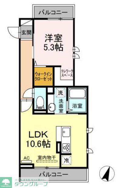 ステラ美光(1LDK/1階)の間取り写真