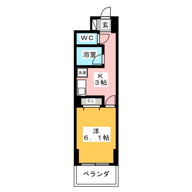レクセルマンションときわ台(1K/3階)の間取り写真