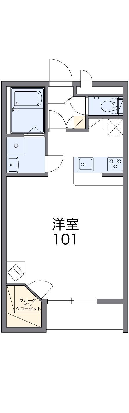 レオパレスコスモスカイII(1K/3階)の間取り写真