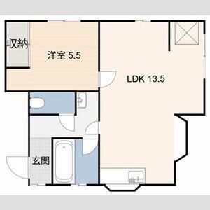 中切ハイツ(1LDK/1階)の間取り写真