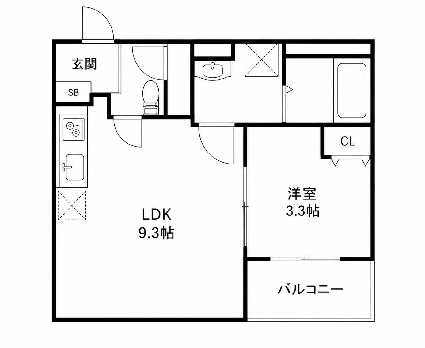 キアラ寿(1LDK/1階)の間取り写真