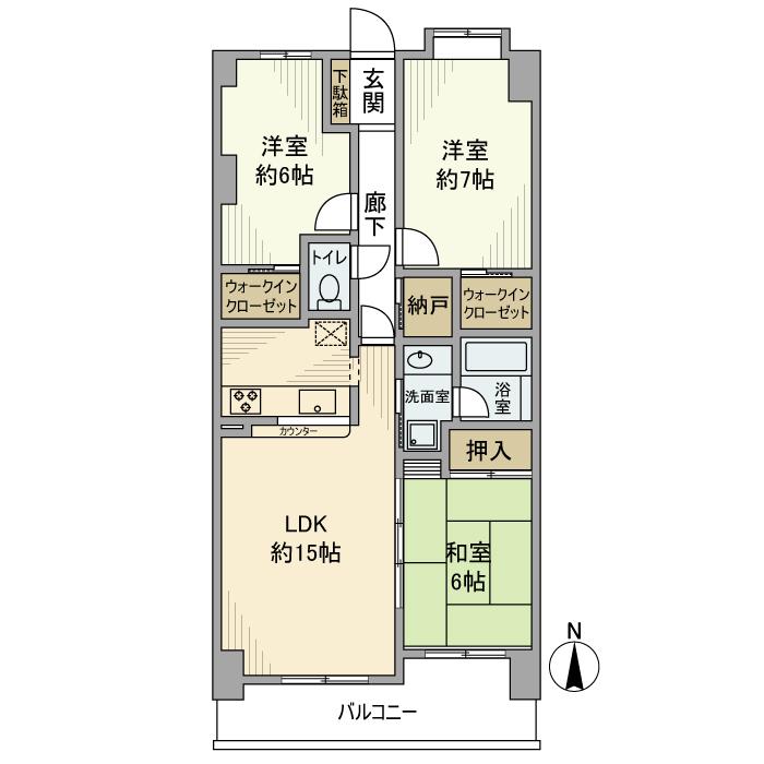 ソフィア西台(3LDK/9階)の間取り写真