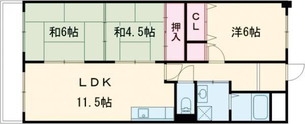 グレイシス(3LDK/7階)の間取り写真