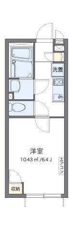 クレイノプレシアセイショウII(1K/1階)の間取り写真