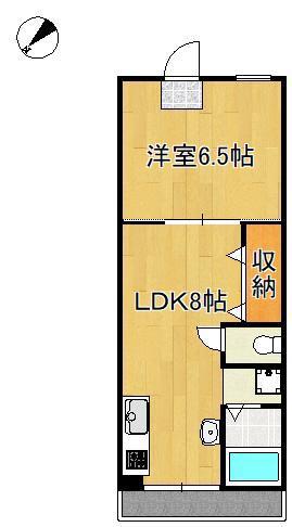 ギャラン光貞(1LDK/2階)の間取り写真