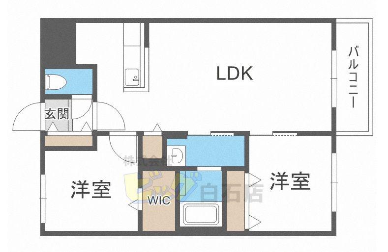 SOLAIE DEUX(2LDK/3階)の間取り写真