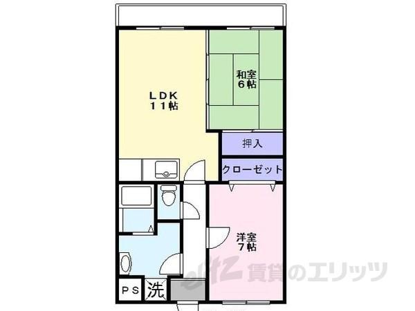 サンクリエイトアムール(2LDK/3階)の間取り写真