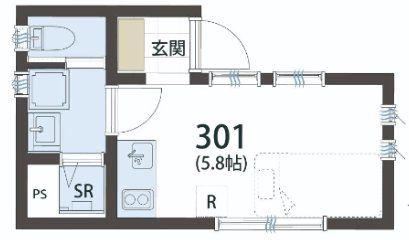 SIESTAVILLA上板橋SANDVALLEA(ワンルーム/3階)の間取り写真