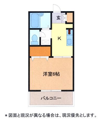 コーポマサゴ(1K/2階)の間取り写真