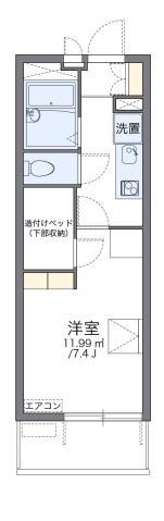 レオパレスエルヴェールサンク(1K/3階)の間取り写真