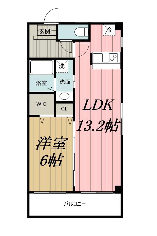 富士見NAMEKI MANSION(1LDK/6階)の間取り写真