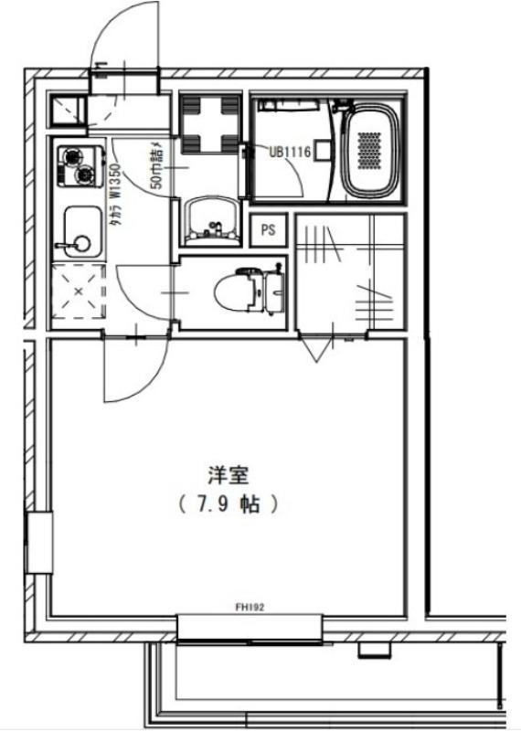 エルスタンザ西糀谷(1K/3階)の間取り写真