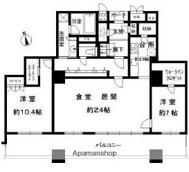 タワーザ上町台(2LDK/30階)の間取り写真