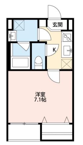 アレーナ(1K/2階)の間取り写真