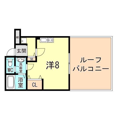 エクセル本山(ワンルーム/5階)の間取り写真