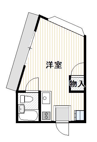 ハイムけやき(ワンルーム/2階)の間取り写真