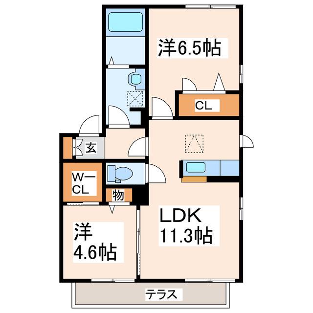 サニーコート(2LDK/1階)の間取り写真