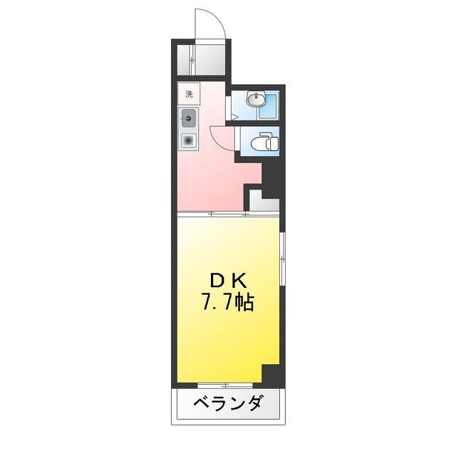サンパレス21錦糸町(1DK/5階)の間取り写真