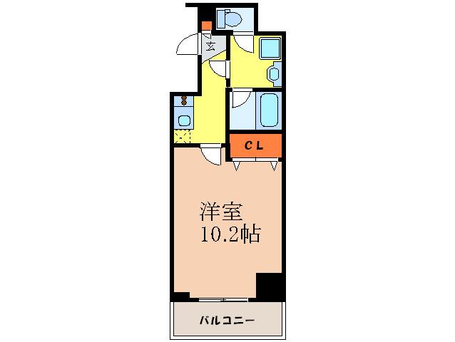 カルム小西II(1K/7階)の間取り写真