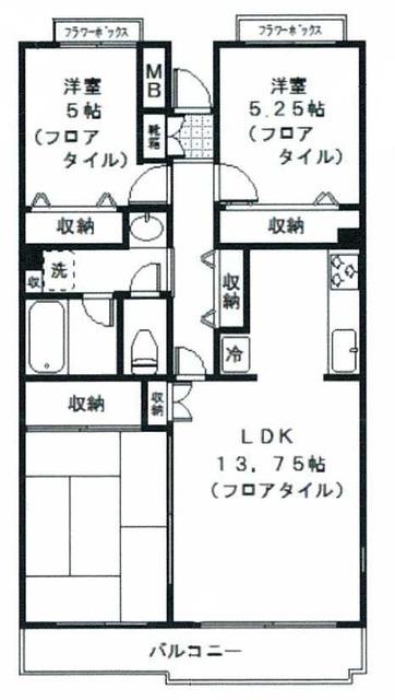 グランドゥール宮崎台(3LDK/3階)の間取り写真