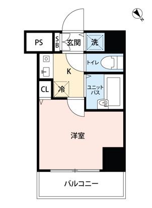 マイナビSTAYパレス巣鴨(1K/9階)の間取り写真