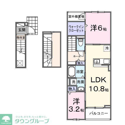 ヒカルサ狭山広瀬台サウス(2LDK/3階)の間取り写真