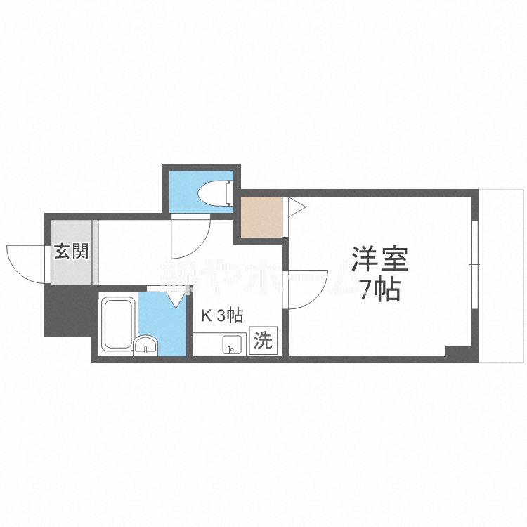 シャトル新深江(1K/8階)の間取り写真