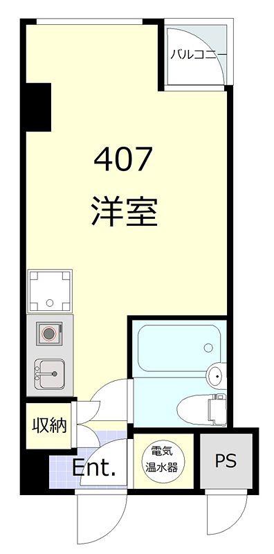 東新橋ビル(ワンルーム/4階)の間取り写真