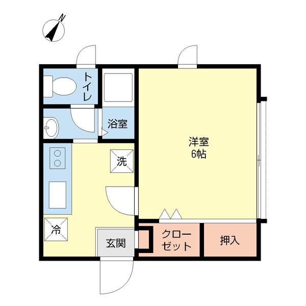 ΑNEXT新潟第9(1K/1階)の間取り写真