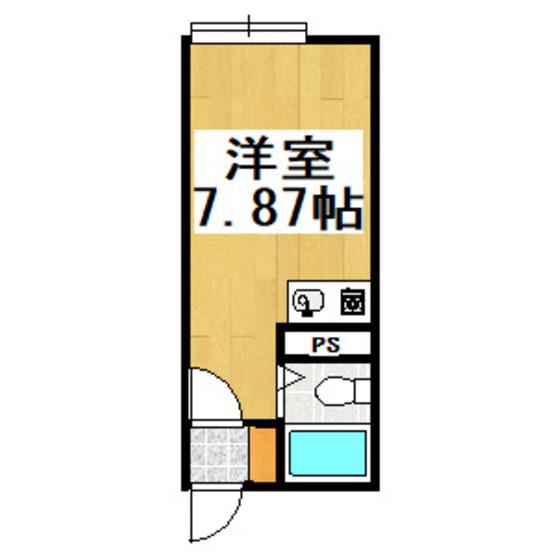 ハウスYOU66(ワンルーム/2階)の間取り写真