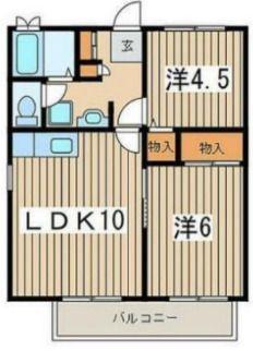 ファインビュー(2LDK/1階)の間取り写真