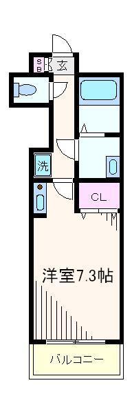 ヴェルテラスすずき(1K/2階)の間取り写真
