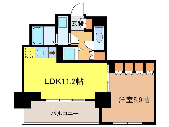 ヒューリックレジデンス茗荷谷(1LDK/4階)の間取り写真