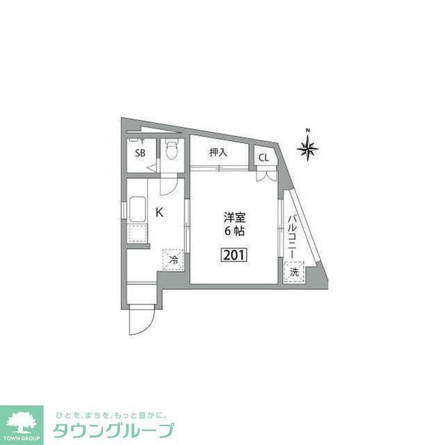 哲学堂ヴィラ(1K/3階)の間取り写真