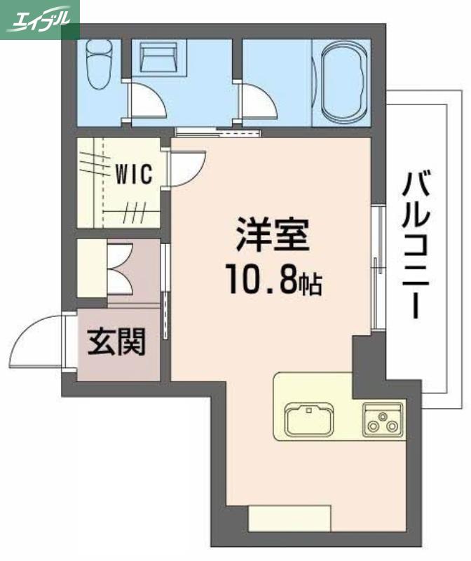 ユーグレイス東島田(ワンルーム/4階)の間取り写真