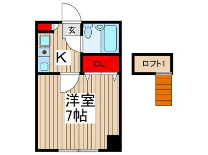 ピュアライフコミヤⅡ(1K/3階)の間取り写真