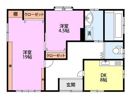 曽野木1丁目(2DK/1階)の間取り写真