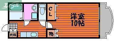 アークハイツ鹿田(1K/3階)の間取り写真
