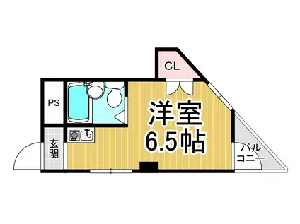 AMA長洲ビル(ワンルーム/5階)の間取り写真