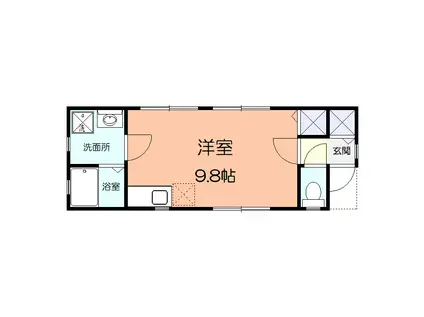 コースト(ワンルーム/2階)の間取り写真