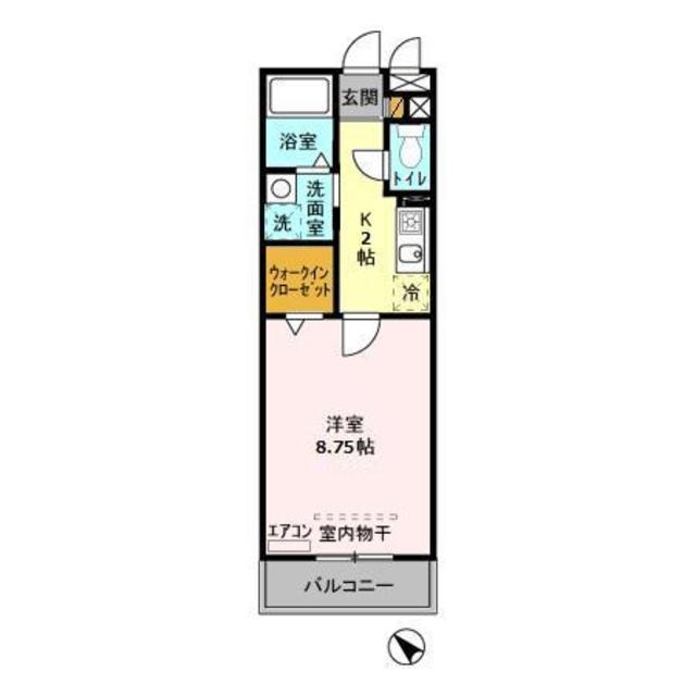 第3エーデルハイム(1K/2階)の間取り写真