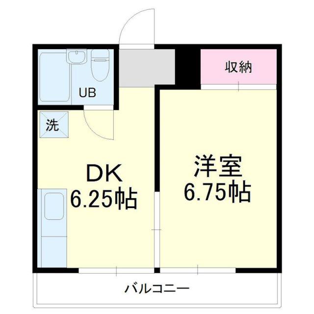 MOマンション(1DK/2階)の間取り写真