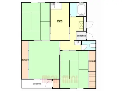 渦ヶ森コーポ5号棟(3DK/2階)の間取り写真