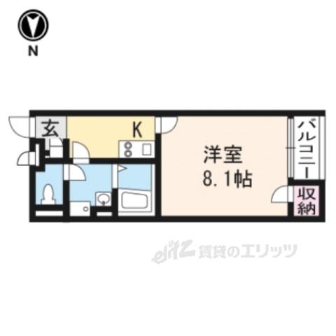 レオネクスト御所(1K/2階)の間取り写真